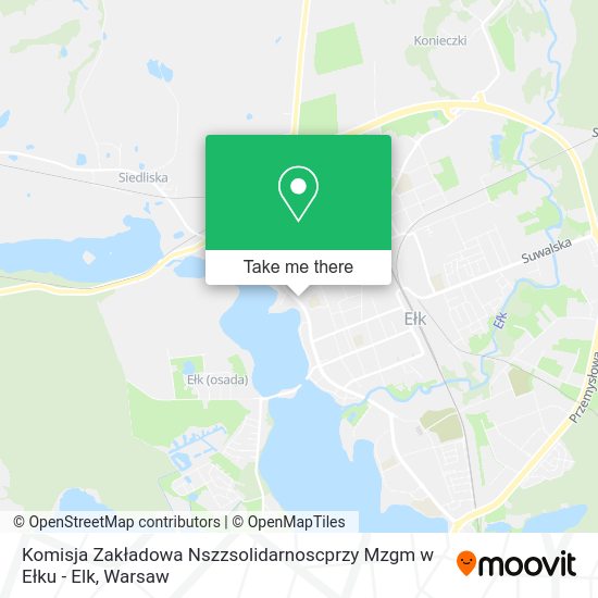 Komisja Zakładowa Nszzsolidarnoscprzy Mzgm w Ełku - Elk map