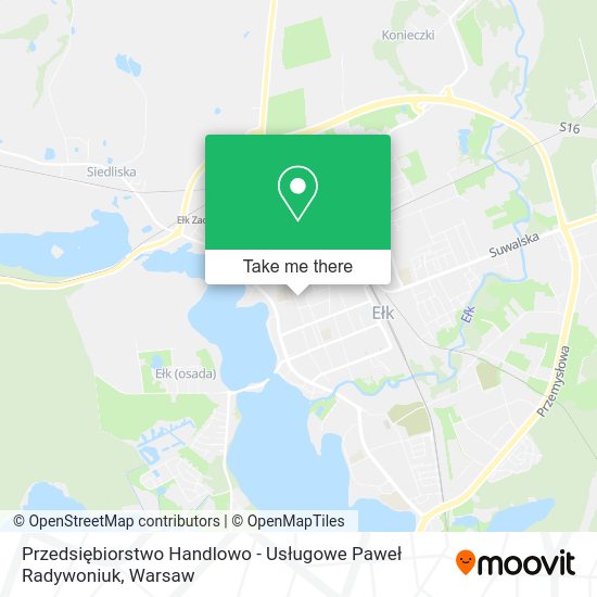 Przedsiębiorstwo Handlowo - Usługowe Paweł Radywoniuk map