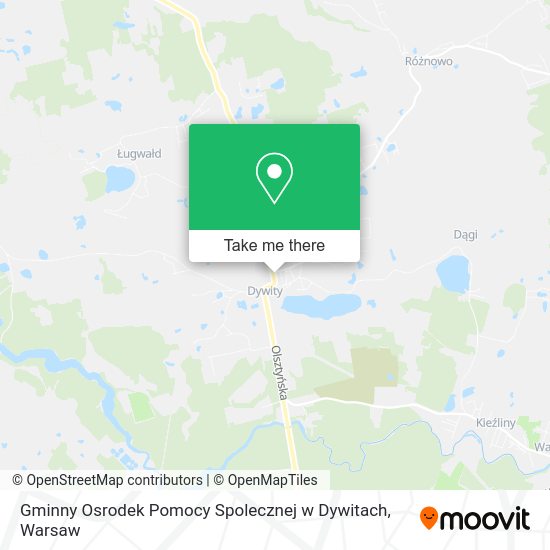 Gminny Osrodek Pomocy Spolecznej w Dywitach map