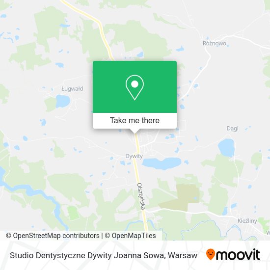 Studio Dentystyczne Dywity Joanna Sowa map