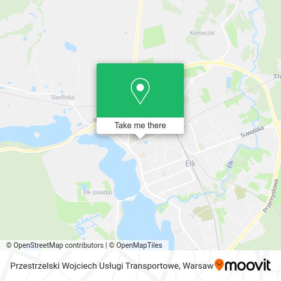 Przestrzelski Wojciech Usługi Transportowe map