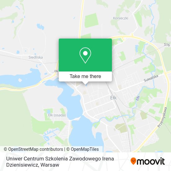 Uniwer Centrum Szkolenia Zawodowego Irena Dzienisiewicz map