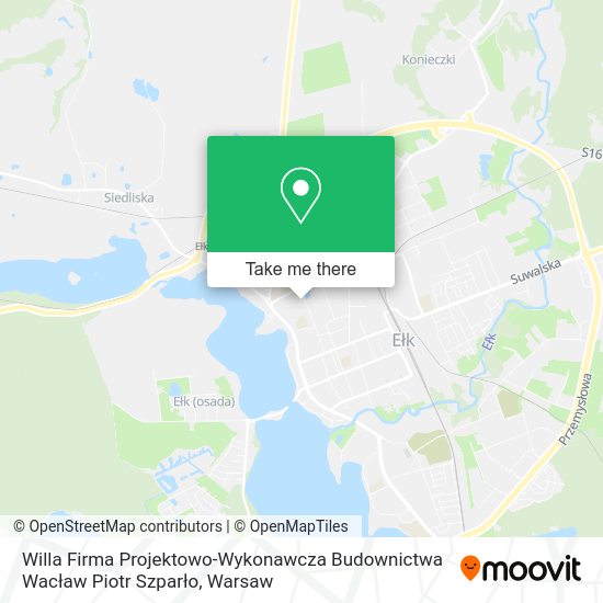 Willa Firma Projektowo-Wykonawcza Budownictwa Wacław Piotr Szparło map