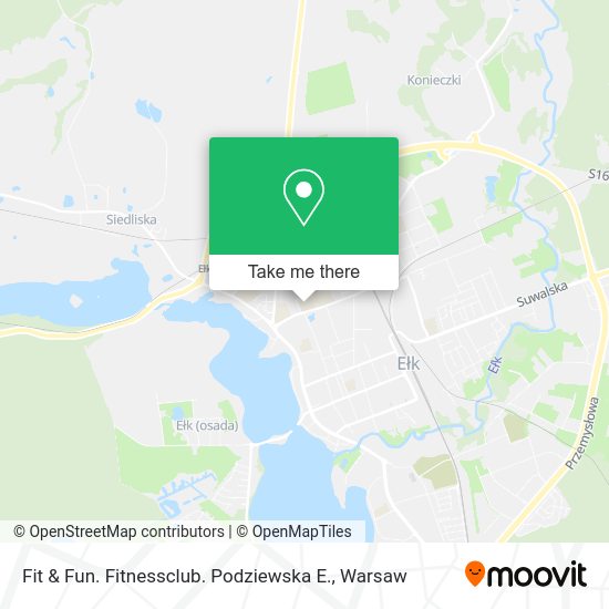 Fit & Fun. Fitnessclub. Podziewska E. map