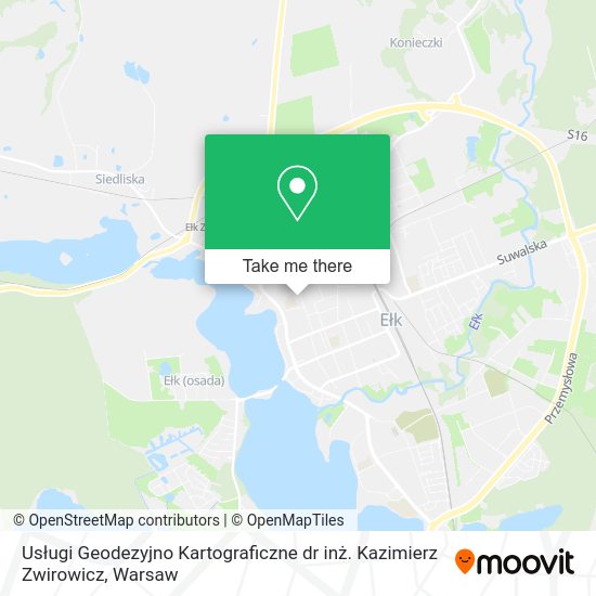 Usługi Geodezyjno Kartograficzne dr inż. Kazimierz Zwirowicz map