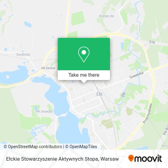 Ełckie Stowarzyszenie Aktywnych Stopa map