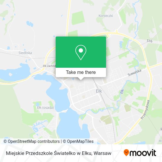 Miejskie Przedszkole Światełko w Ełku map