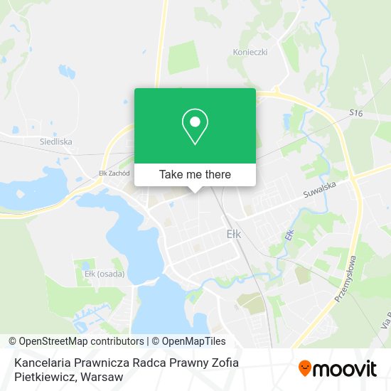 Kancelaria Prawnicza Radca Prawny Zofia Pietkiewicz map