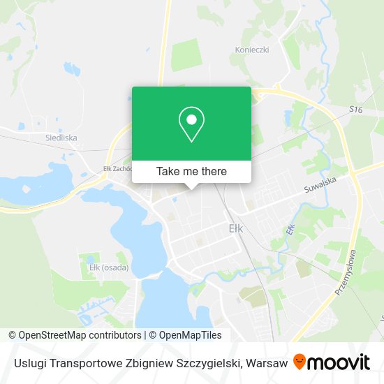 Uslugi Transportowe Zbigniew Szczygielski map