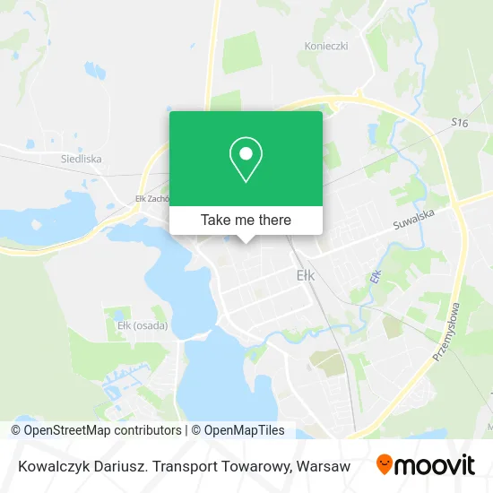 Карта Kowalczyk Dariusz. Transport Towarowy