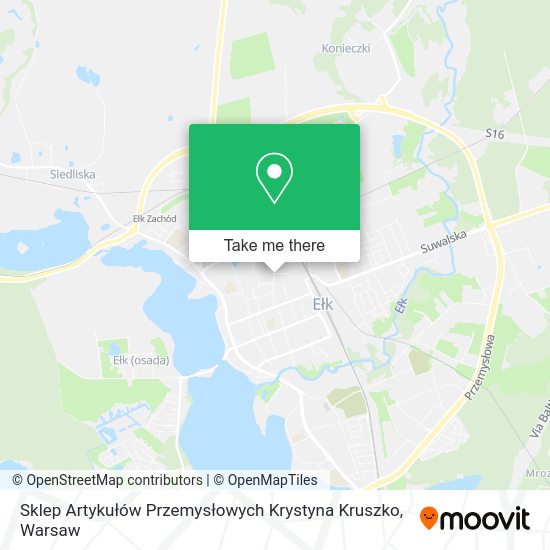 Sklep Artykułów Przemysłowych Krystyna Kruszko map