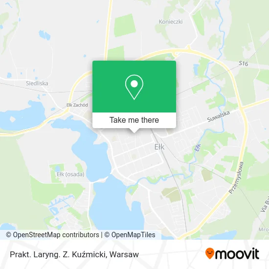 Карта Prakt. Laryng. Z. Kuźmicki