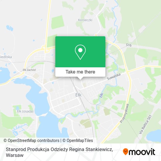 Stanprod Produkcja Odzieży Regina Stankiewicz map