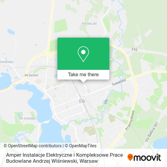 Amper Instalacje Elektryczne i Kompleksowe Prace Budowlane Andrzej Wiśniewski map