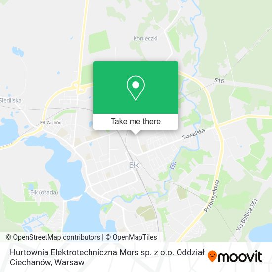 Hurtownia Elektrotechniczna Mors sp. z o.o. Oddział Ciechanów map