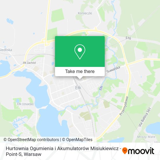 Карта Hurtownia Ogumienia i Akumulatorów Misiukiewicz - Point-S