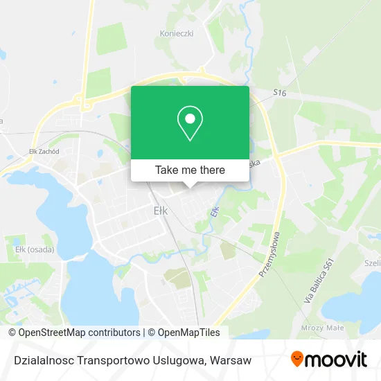 Карта Dzialalnosc Transportowo Uslugowa
