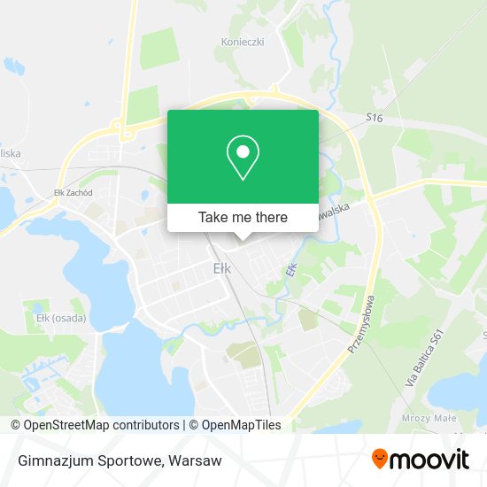 Gimnazjum Sportowe map