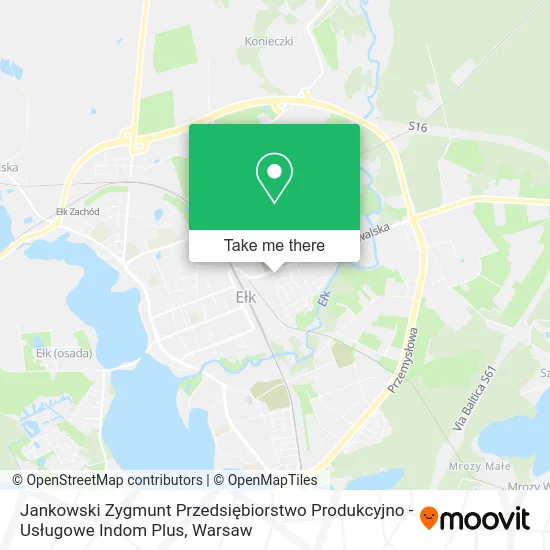Jankowski Zygmunt Przedsiębiorstwo Produkcyjno - Usługowe Indom Plus map