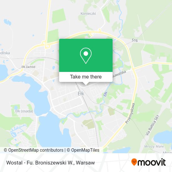 Wostal - Fu. Broniszewski W. map