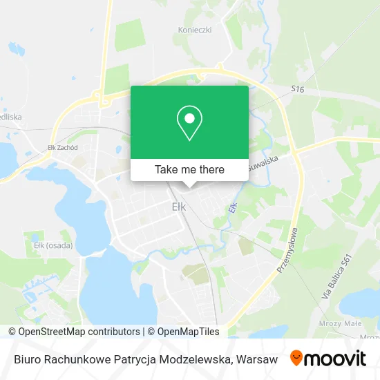 Карта Biuro Rachunkowe Patrycja Modzelewska