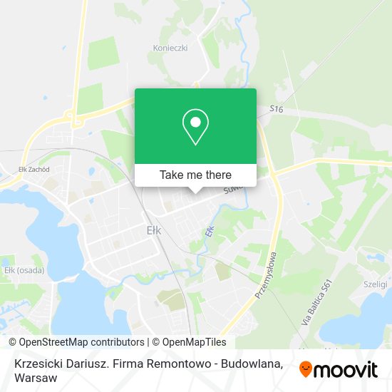 Krzesicki Dariusz. Firma Remontowo - Budowlana map