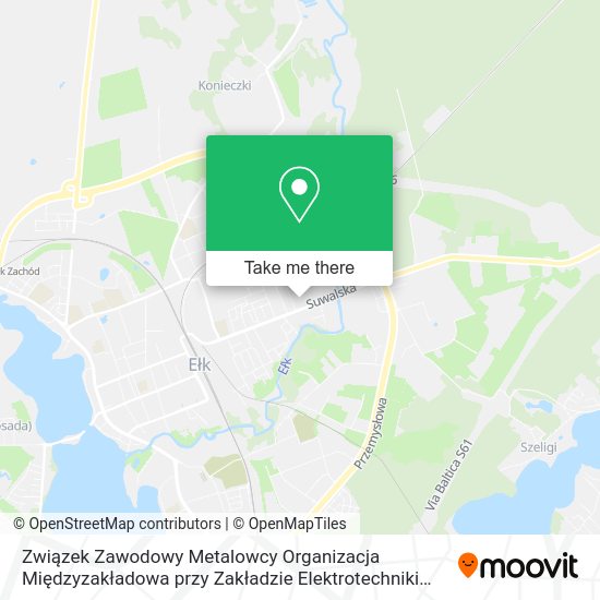 Związek Zawodowy Metalowcy Organizacja Międzyzakładowa przy Zakładzie Elektrotechniki Motoryzacyjne map