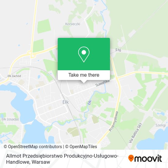 Allmot Przedsiębiorstwo Produkcyjno-Usługowo-Handlowe map