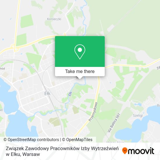 Карта Związek Zawodowy Pracowników Izby Wytrzeźwień w Ełku