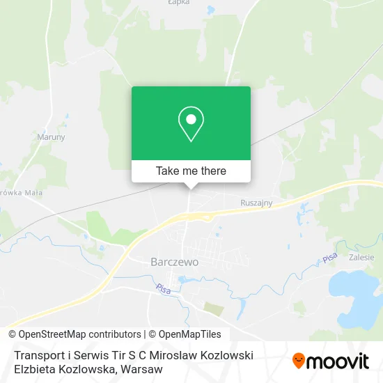 Transport i Serwis Tir S C Miroslaw Kozlowski Elzbieta Kozlowska map
