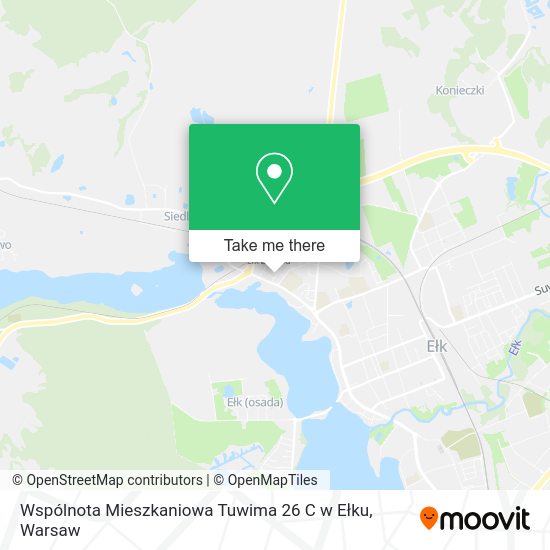 Wspólnota Mieszkaniowa Tuwima 26 C w Ełku map