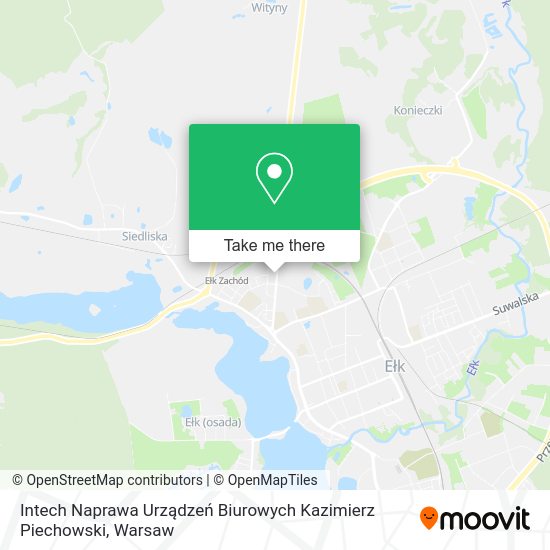 Intech Naprawa Urządzeń Biurowych Kazimierz Piechowski map