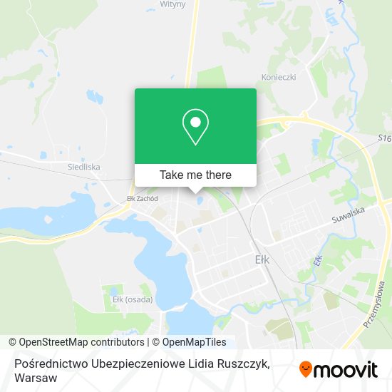 Pośrednictwo Ubezpieczeniowe Lidia Ruszczyk map