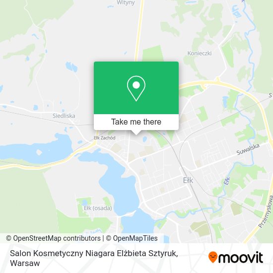 Карта Salon Kosmetyczny Niagara Elżbieta Sztyruk