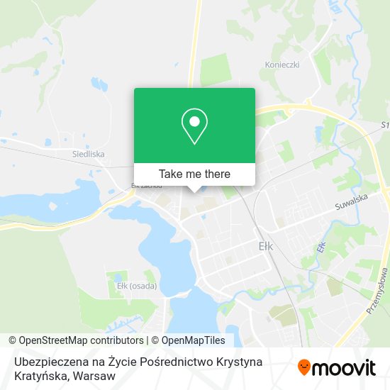 Ubezpieczena na Życie Pośrednictwo Krystyna Kratyńska map