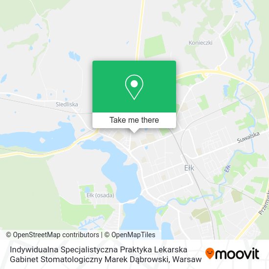 Indywidualna Specjalistyczna Praktyka Lekarska Gabinet Stomatologiczny Marek Dąbrowski map