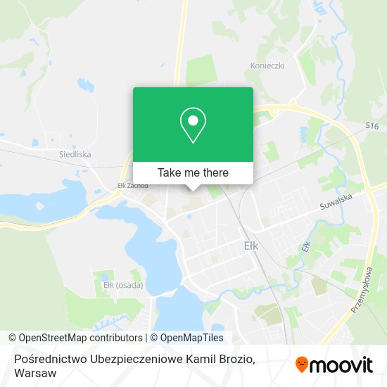 Pośrednictwo Ubezpieczeniowe Kamil Brozio map