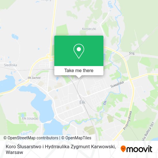 Koro Ślusarstwo i Hydrraulika Zygmunt Karwowski map