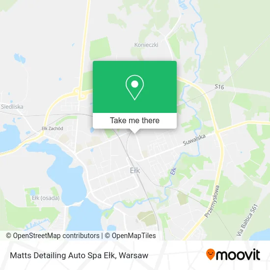 Карта Matts Detailing Auto Spa Ełk