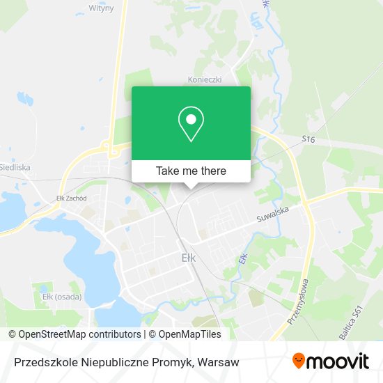 Przedszkole Niepubliczne Promyk map