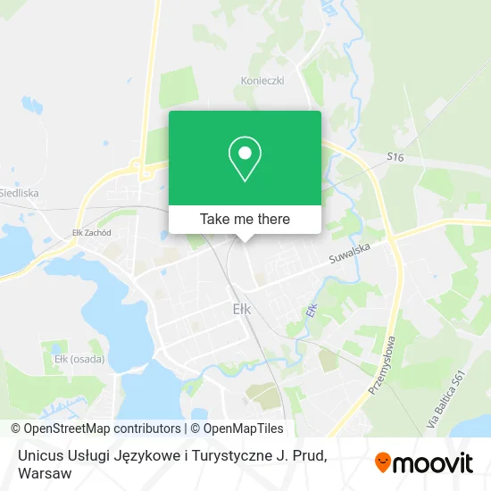 Карта Unicus Usługi Językowe i Turystyczne J. Prud