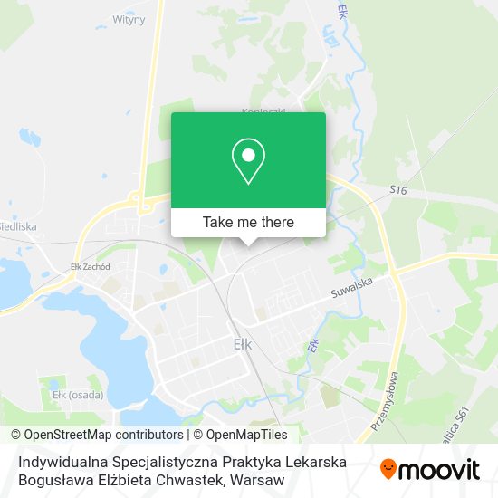 Indywidualna Specjalistyczna Praktyka Lekarska Bogusława Elżbieta Chwastek map