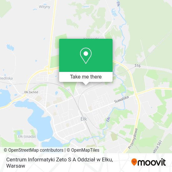 Centrum Informatyki Zeto S A Oddział w Ełku map