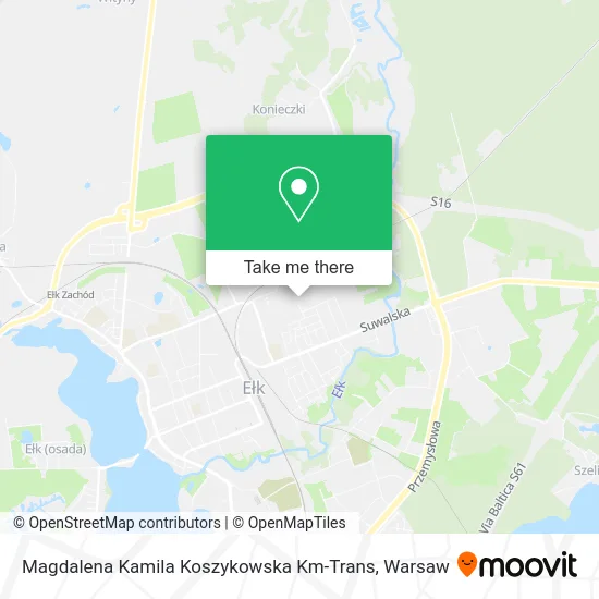 Карта Magdalena Kamila Koszykowska Km-Trans