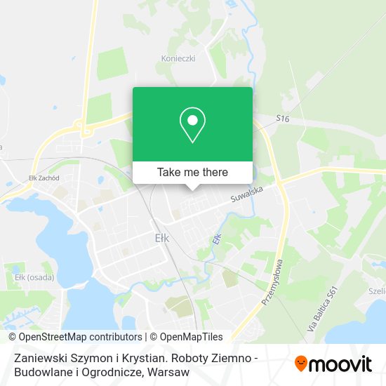 Zaniewski Szymon i Krystian. Roboty Ziemno - Budowlane i Ogrodnicze map