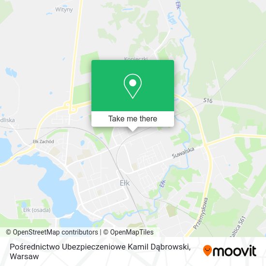 Pośrednictwo Ubezpieczeniowe Kamil Dąbrowski map