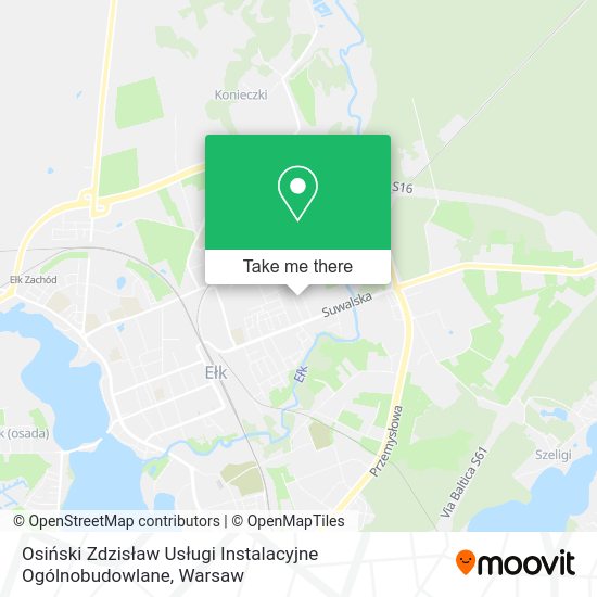 Osiński Zdzisław Usługi Instalacyjne Ogólnobudowlane map