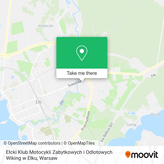 Ełcki Klub Motocykli Zabytkowych i Odlotowych Wiking w Ełku map