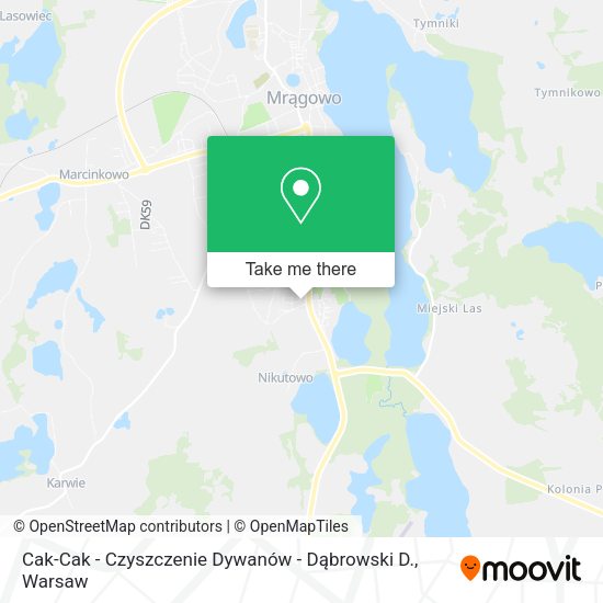 Cak-Cak - Czyszczenie Dywanów - Dąbrowski D. map