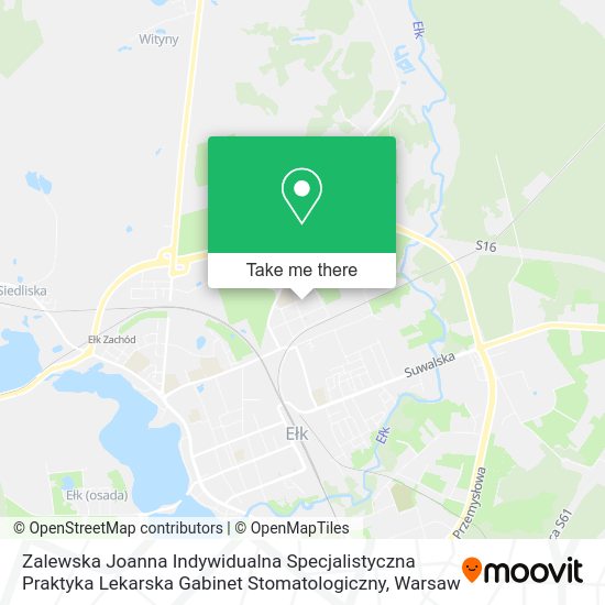 Zalewska Joanna Indywidualna Specjalistyczna Praktyka Lekarska Gabinet Stomatologiczny map